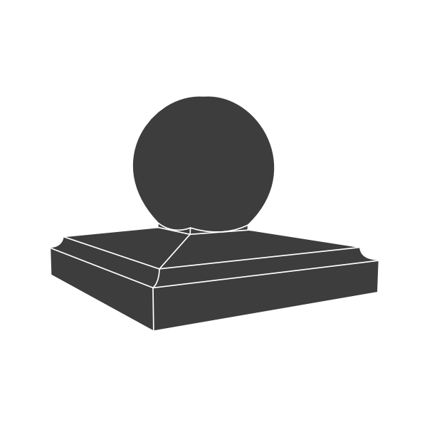 Chamfered Pier Cap with Finial