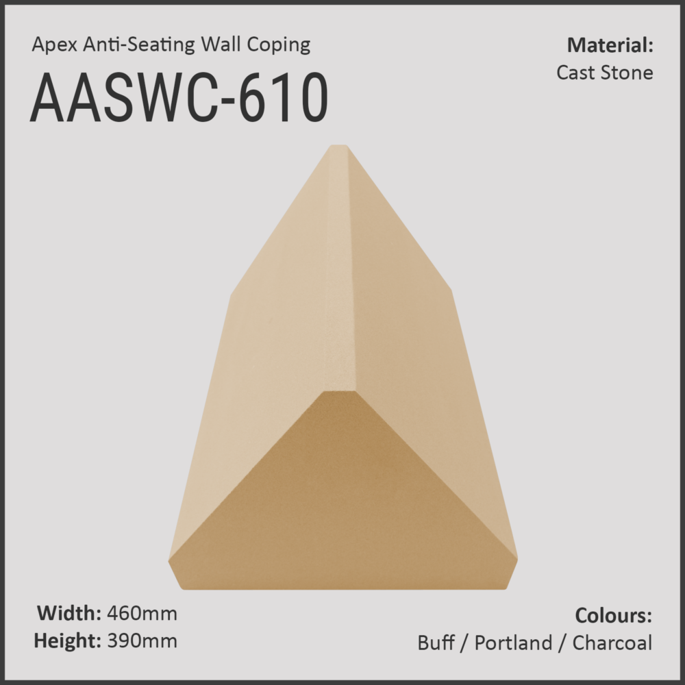Apex Anti Seating Coping 610mm x 460mm - Image 2