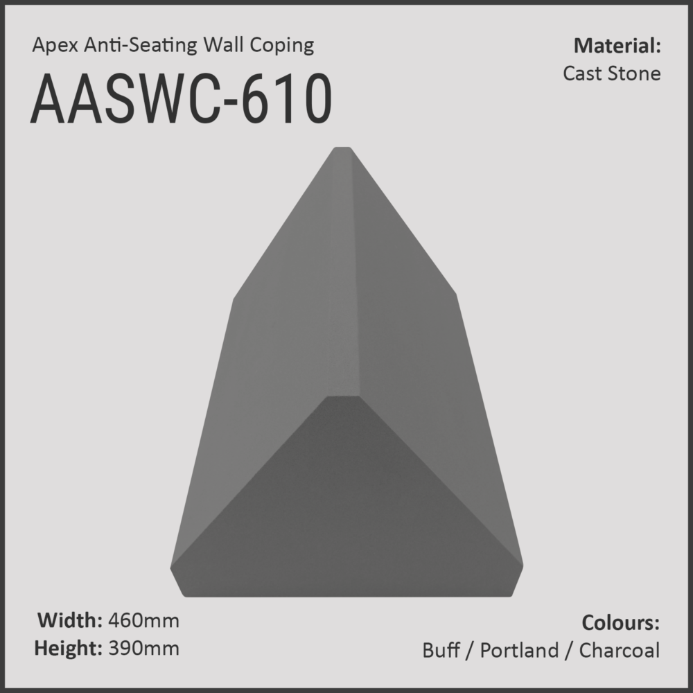 Apex Anti Seating Coping 610mm x 460mm - Image 4