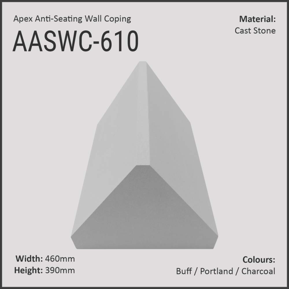 Apex Anti Seating Coping 610mm x 460mm - Image 3
