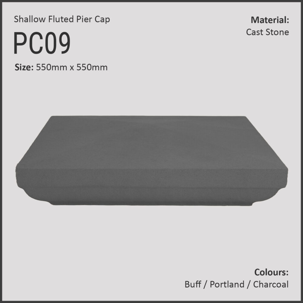 Slimline Fluted Pier Caps - 550mm x 550mm - Image 4